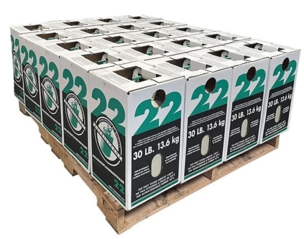 R-22_Refrigerant_30_lb_Cylinder_Quarter_Pallet_10_Units_Virgin_Factory_Sealed