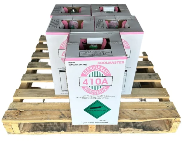 R-410A_Refrigerant_5_x_25_lb_Cylinders_Coolmaster_on_Pallet_for_HVAC_Applications