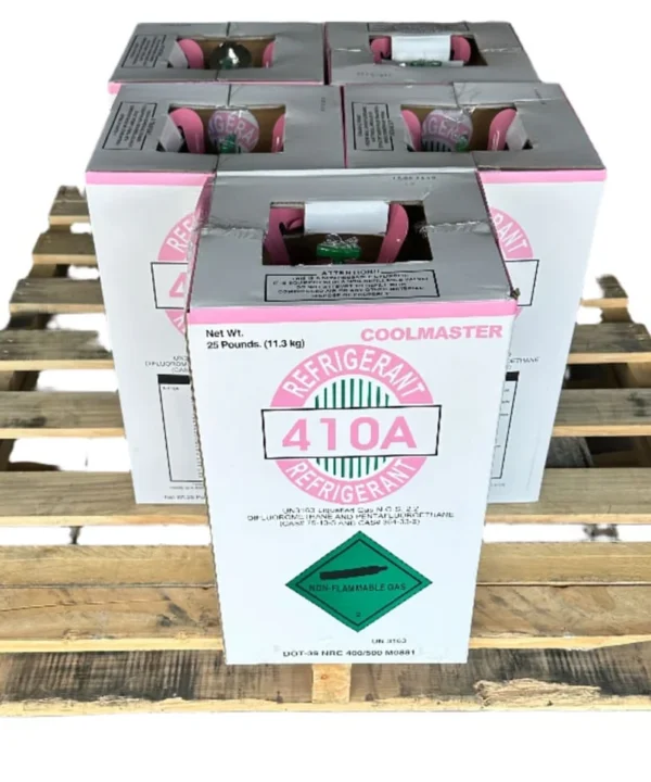 R-410A_Refrigerant_5_x_25_lb_Cylinders_Coolmaster_on_Pallet_for_HVAC_Applications